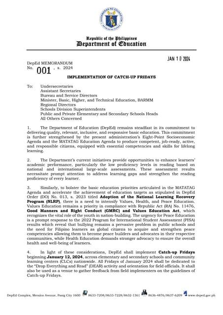 RM NO. 029, S. 2024 – POSTPONEMENT OF NATIONAL .